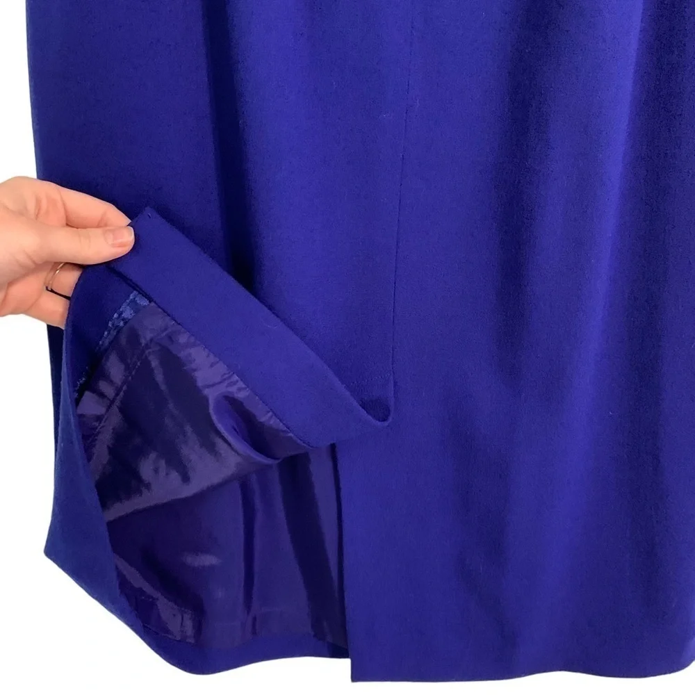 Lord & Taylor vintage skirt ultramarine blue wool pencil high waisted 80s